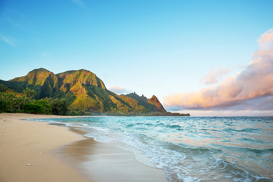 beach in kauai hawaii.
