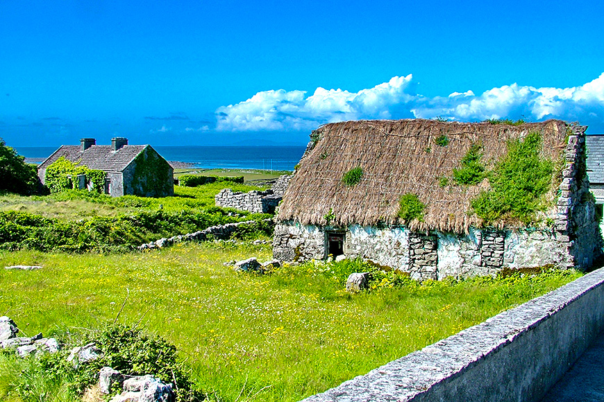 Thatched Cottage on Inis Mór, Aran Islands, Ireland