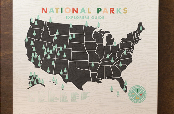 National Parks Checklist Map