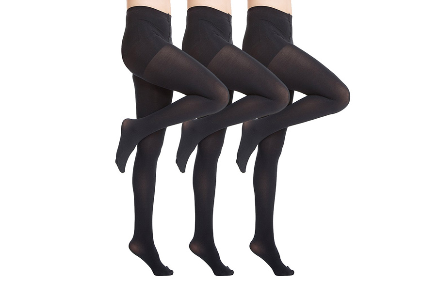 MANZI women's 2-6 pairs opaque control-top tights with comfort stretch 70 denier