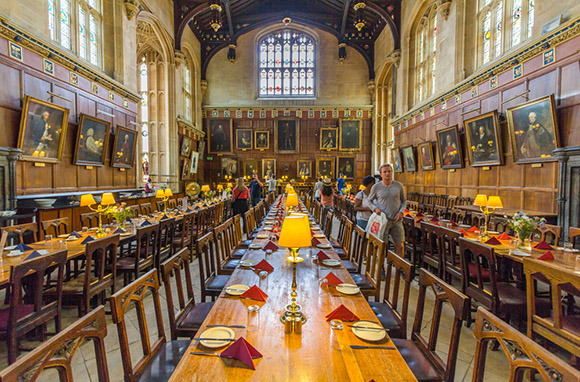 Oxford University's Christ Church College Great Hall And Bodleian Library