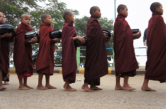 Dawn Procession of Monks