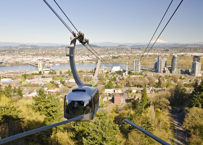 Aerial tram in Portland, Oregon