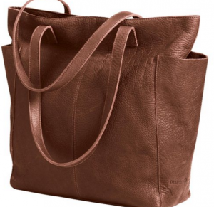 Women's lifetime leather tote bag by duluth