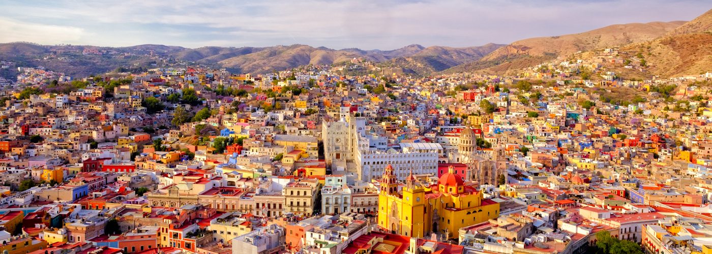 colorful city in mexico.