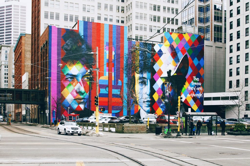 Minneapolis bob dylan mural