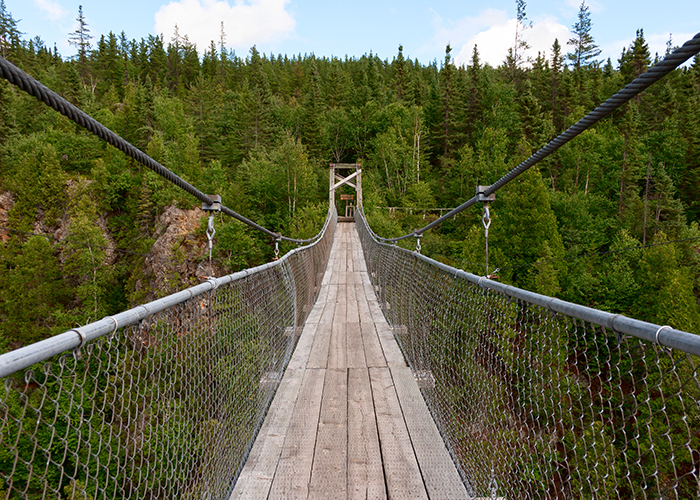 suspension bridge aiguebelle national park