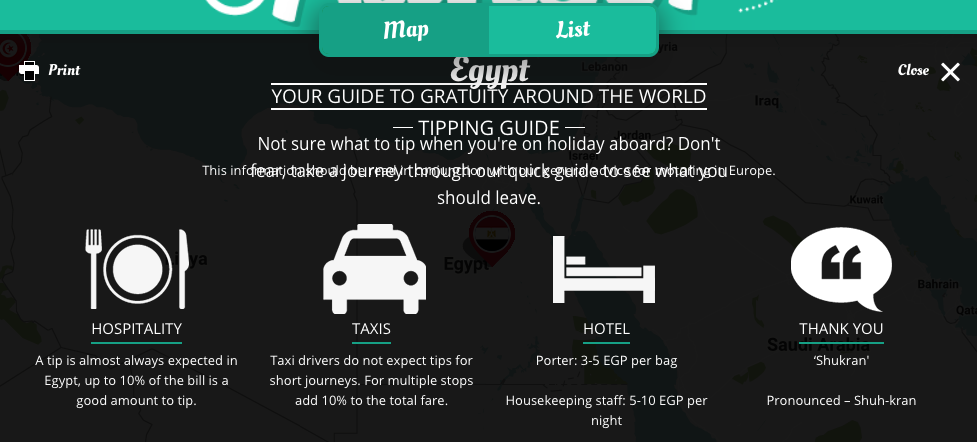 tipping guide go compare egypt