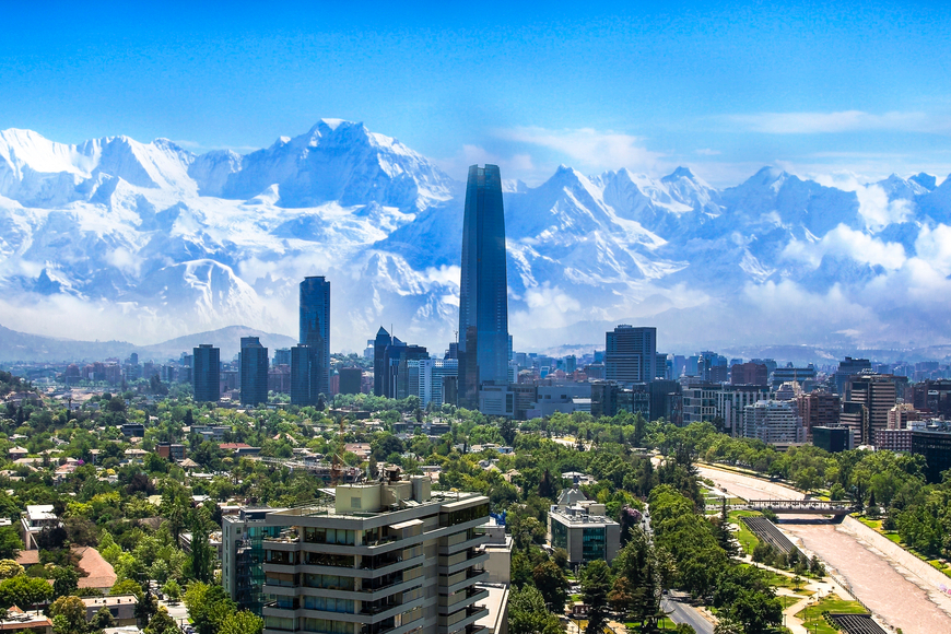 Santiago Chile cityscape.
