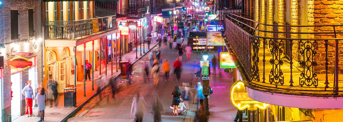 new orleans street at night