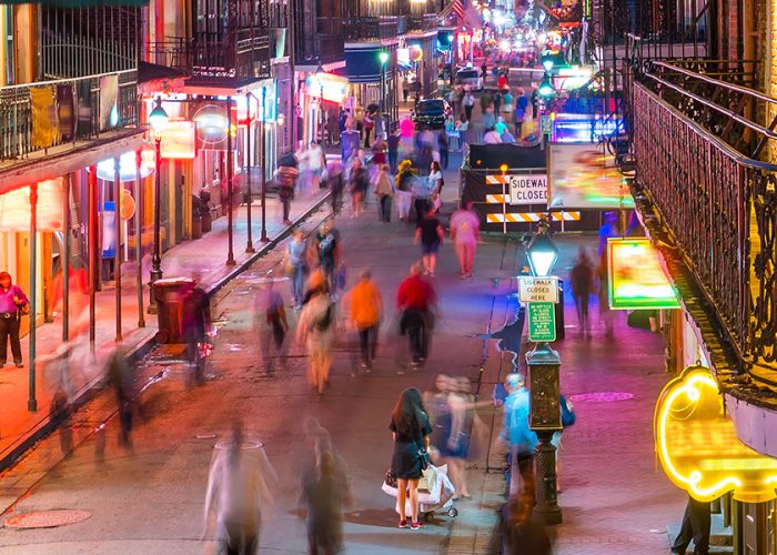 new orleans street at night