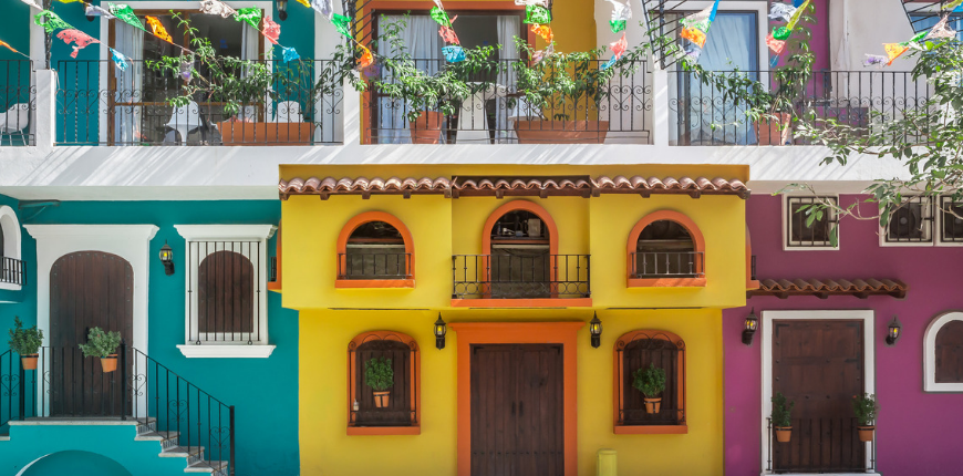 puerto vallarta colorful houses