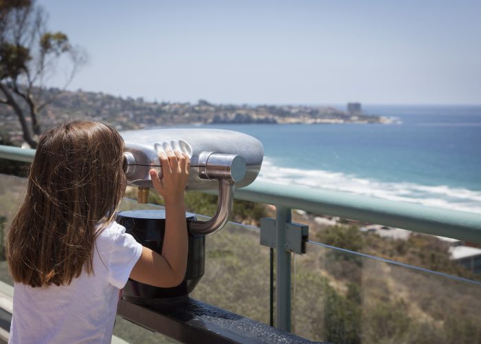 child looking out over la jolla
