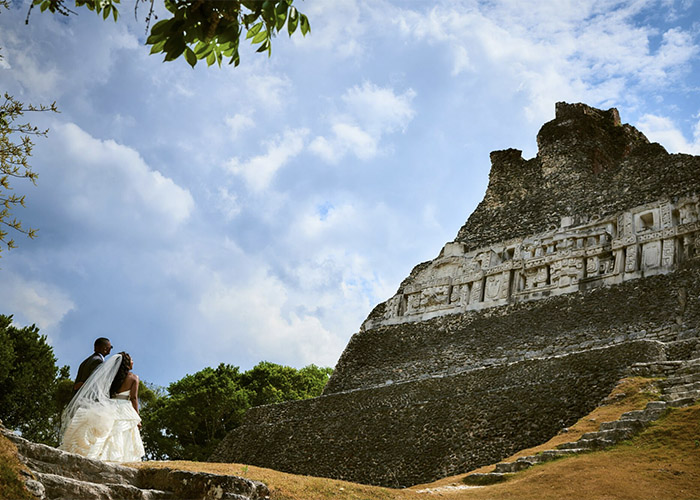 Mayan ruin destination wedding in belize