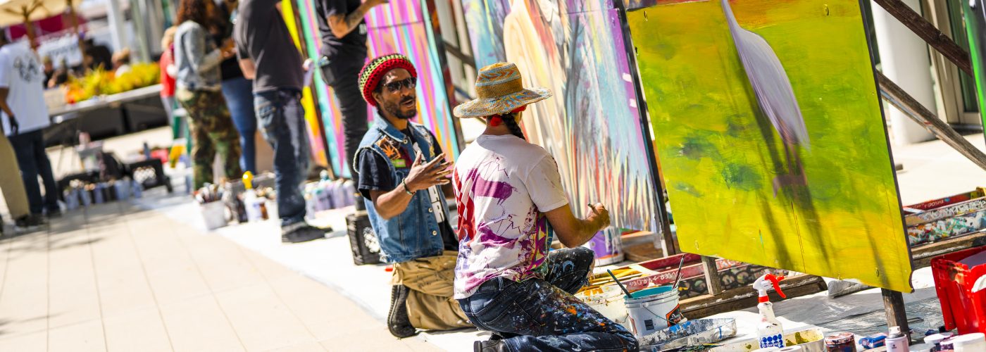 Art in Oakland: artists at work during the Oakland Mural Festival