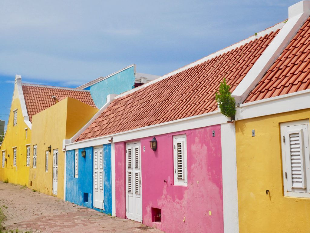 bright colored houses in curacao