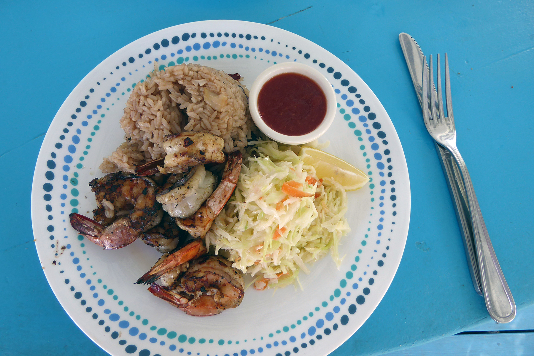 seafood meal in turks and caicos