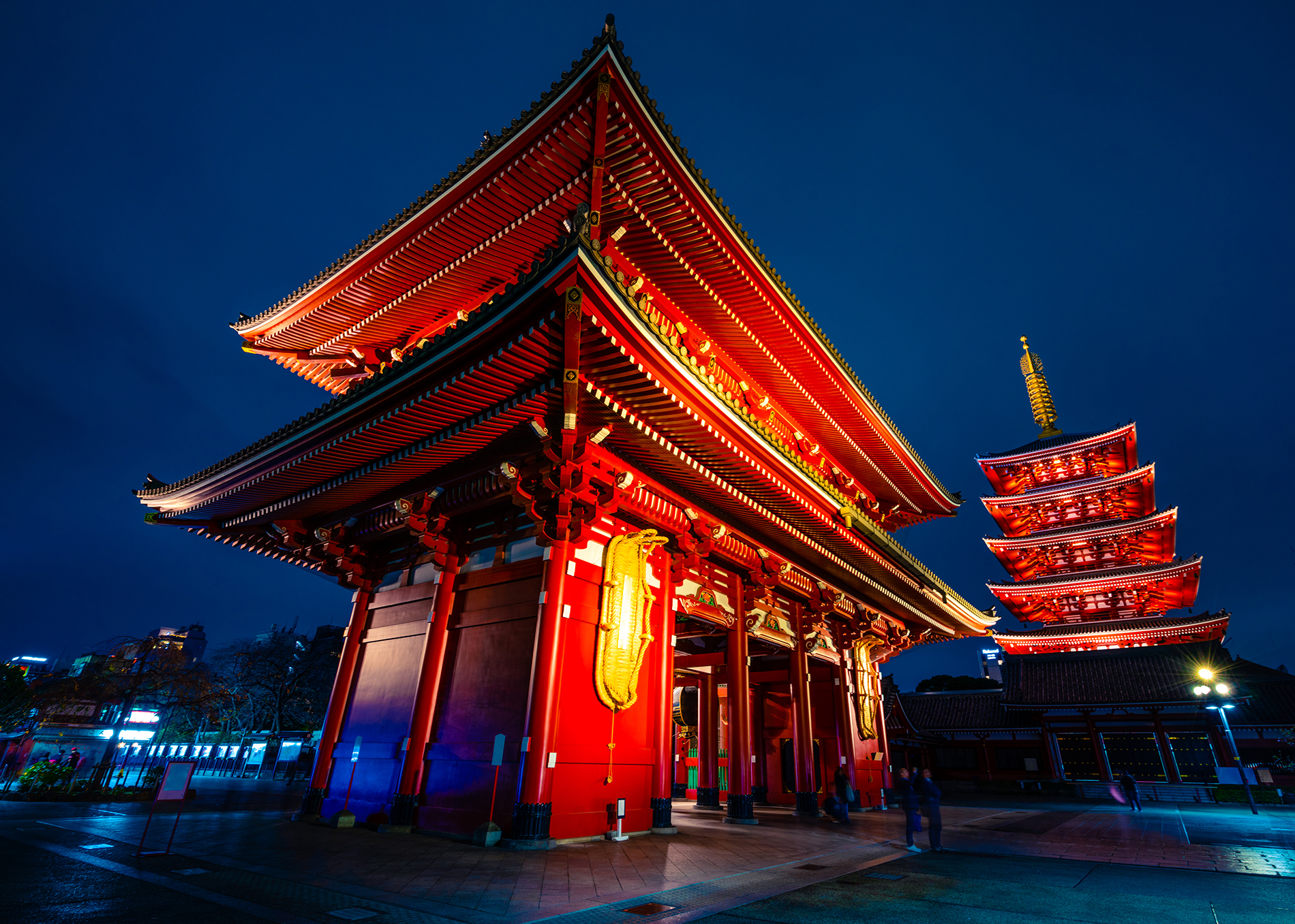 tokyo temple at night