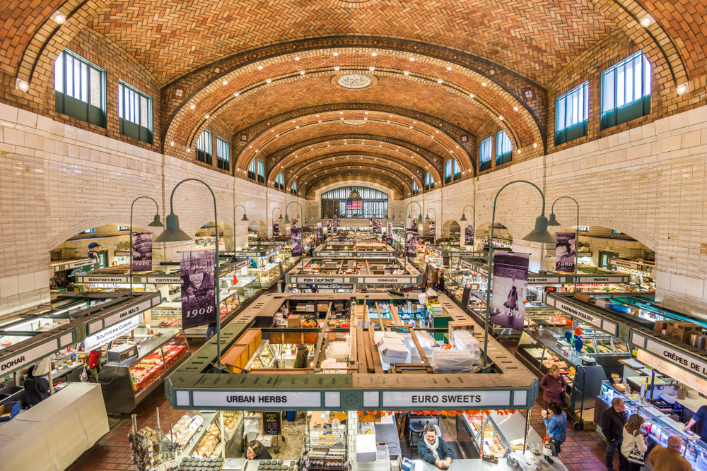 West side market in cleveland from above