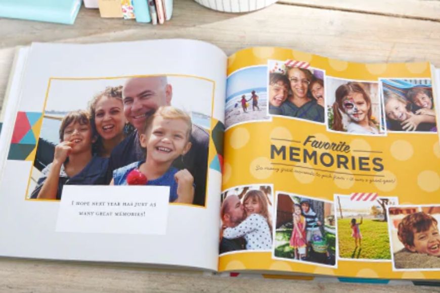 family photo book from shutterfly
