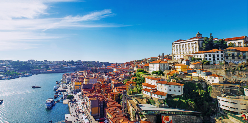 porto portugal old town skyline