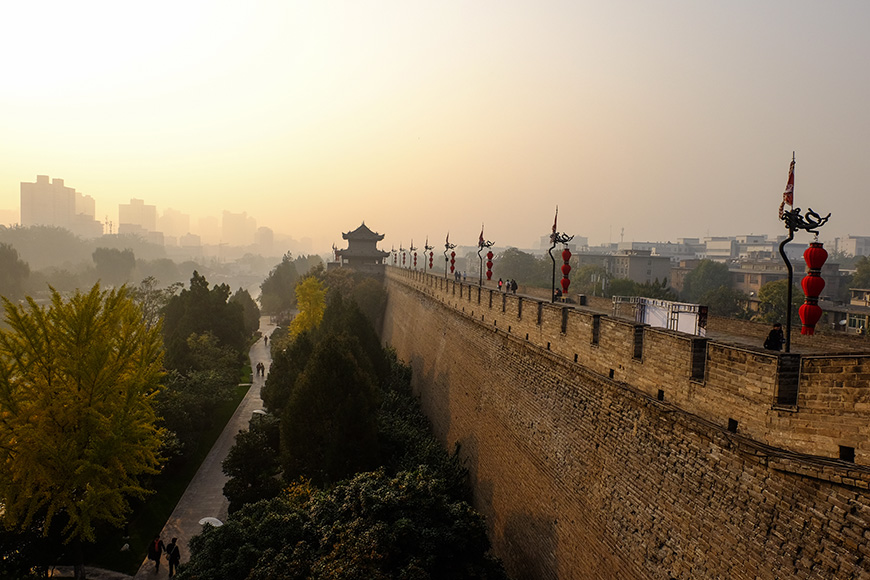 Ming city wall nanjing china.