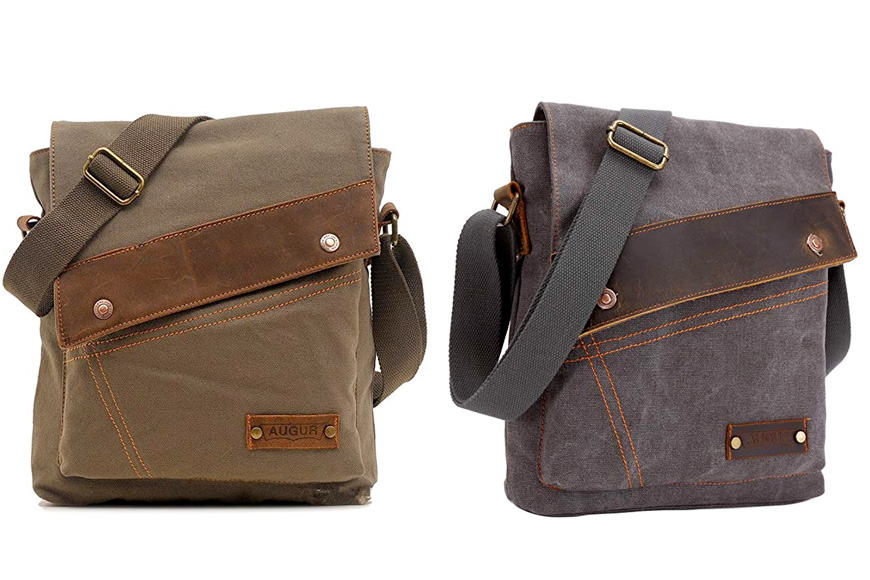 Sechunk canvas messenger bags shoulder crossbody purse daypack