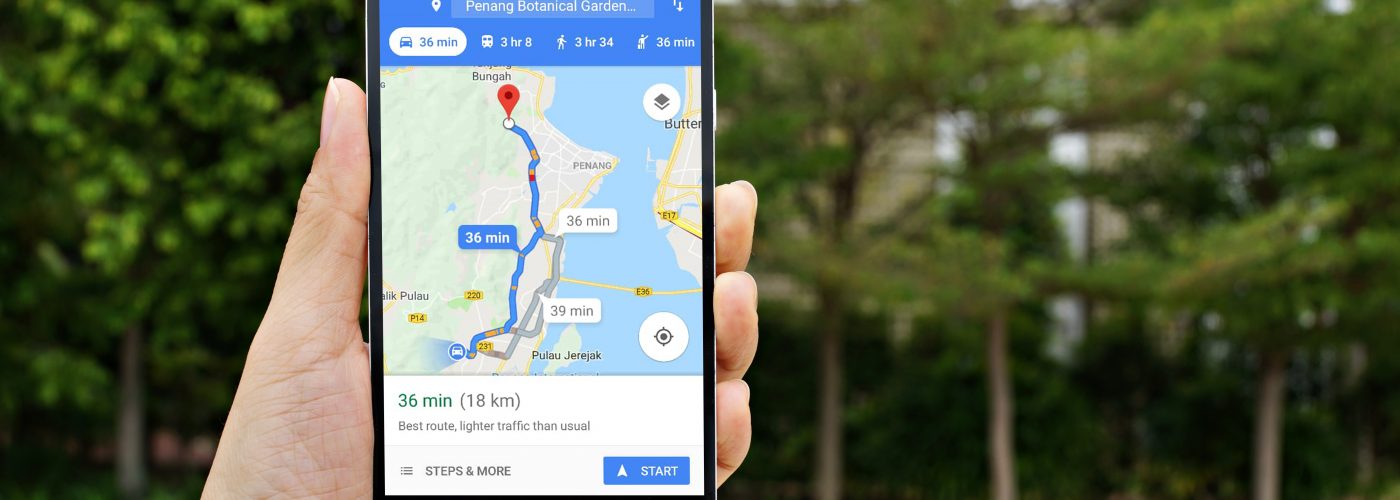 Google Maps on smartphone.