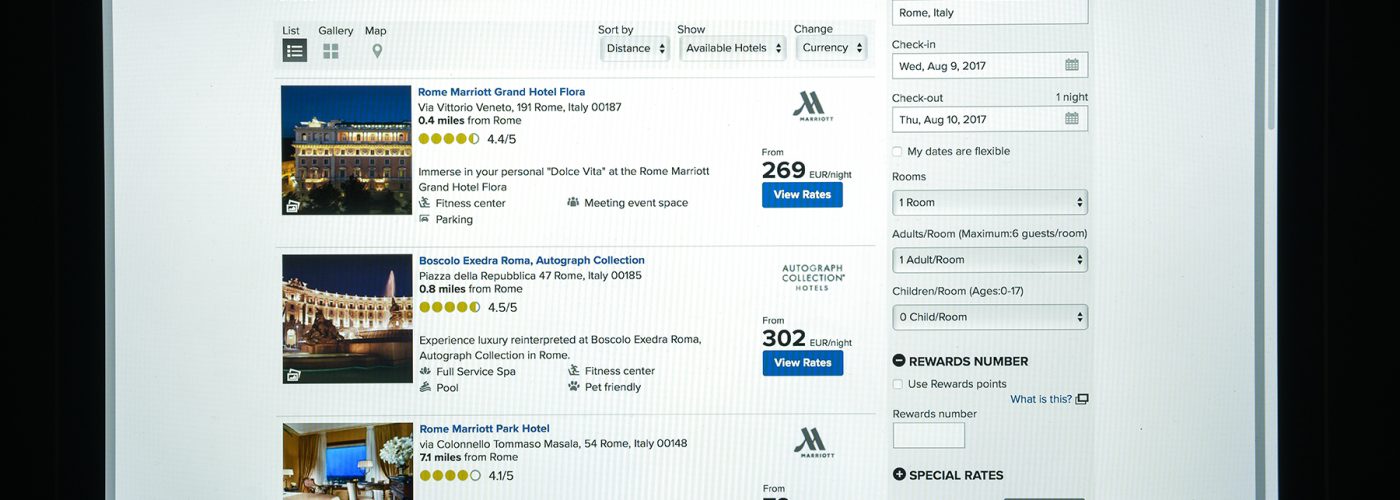 Marriott rates displayed without resort fees.