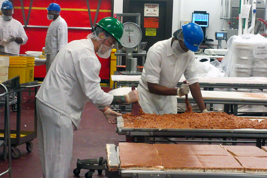 factory workers at ethel m chocolates