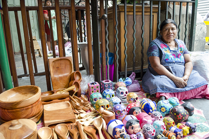 Market vendor in Oaxaca,Mexico