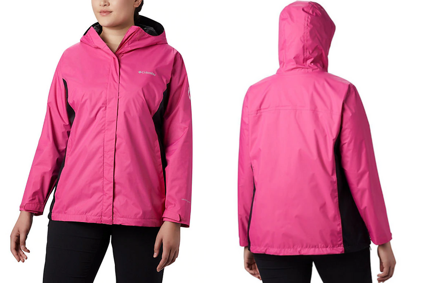 Columbia women's tested tough in pink rain jacket ii