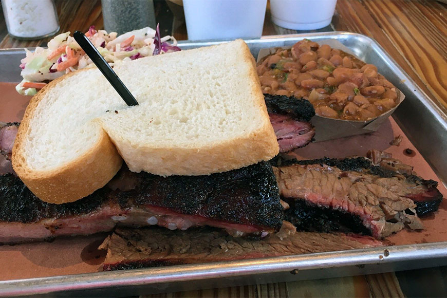 bbq sandwich at the pit room houston.