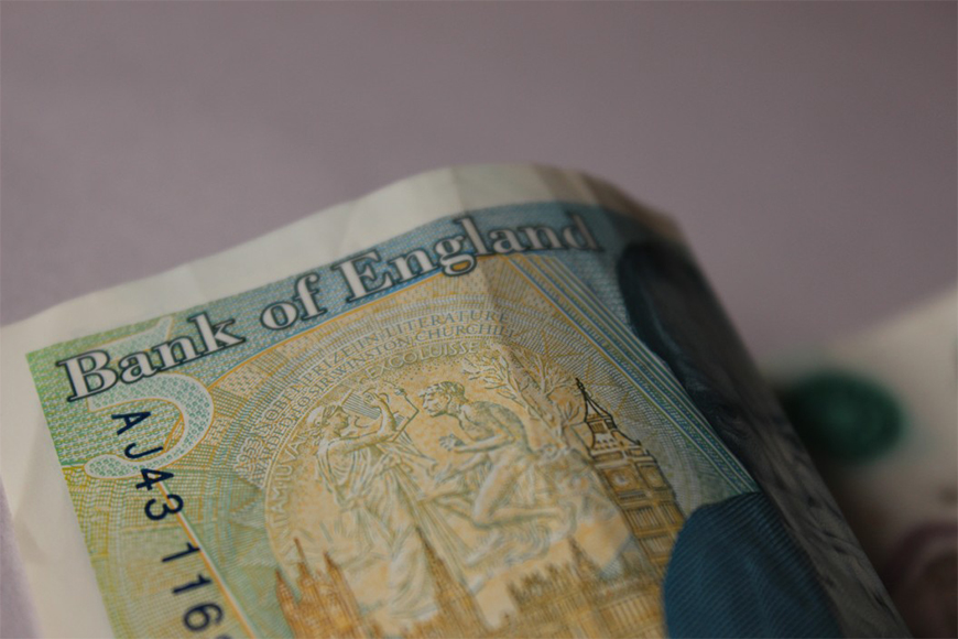 UK pounds counterfeit money.