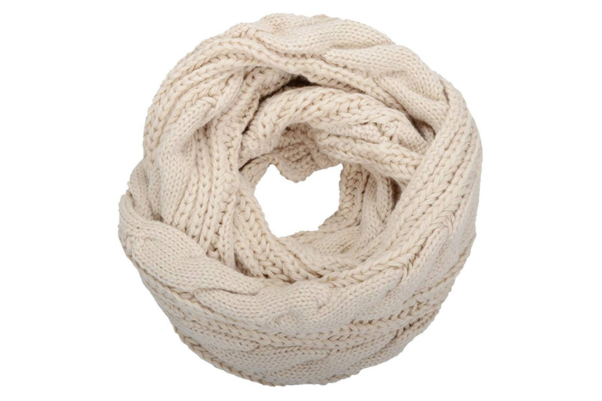 NEOSAN women's thick ribbed knit winter infinity scarf