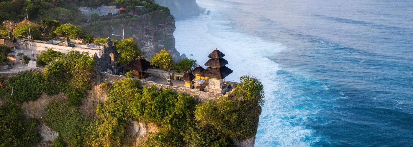 bali temple on the water