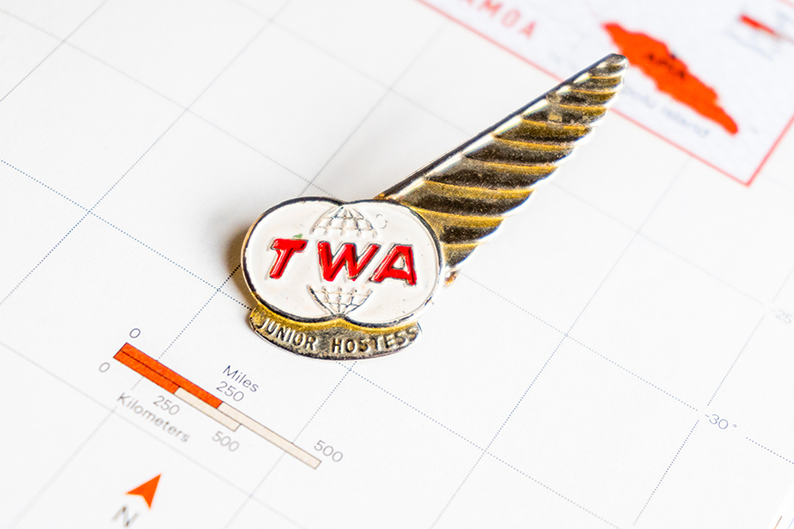 TWA Junior Hostess Wing Pin.