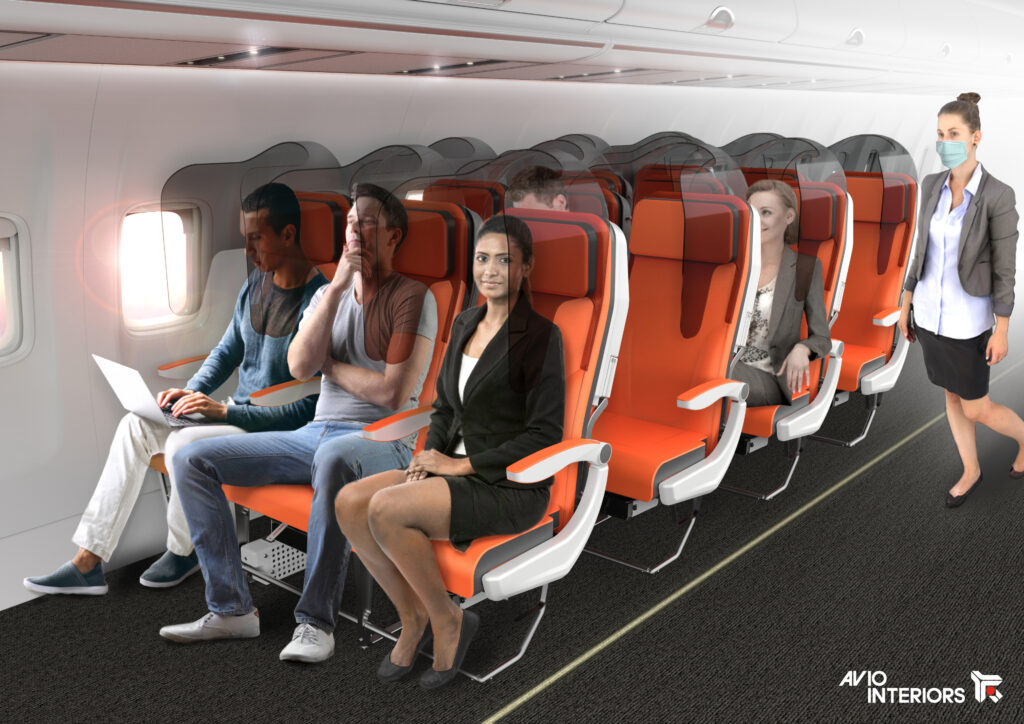 glassafe Aviointeriors plane seats.