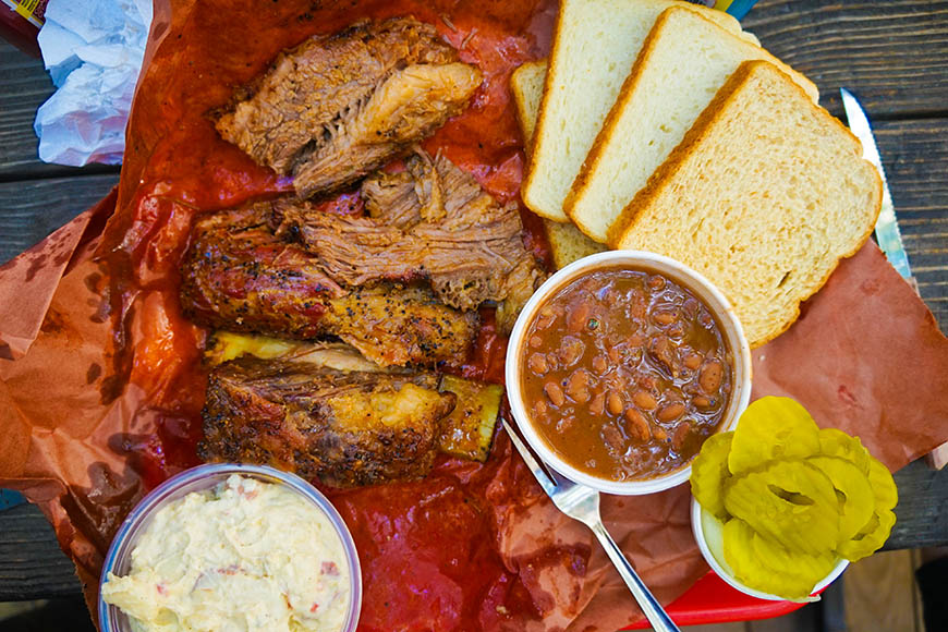 austin barbecue meal.