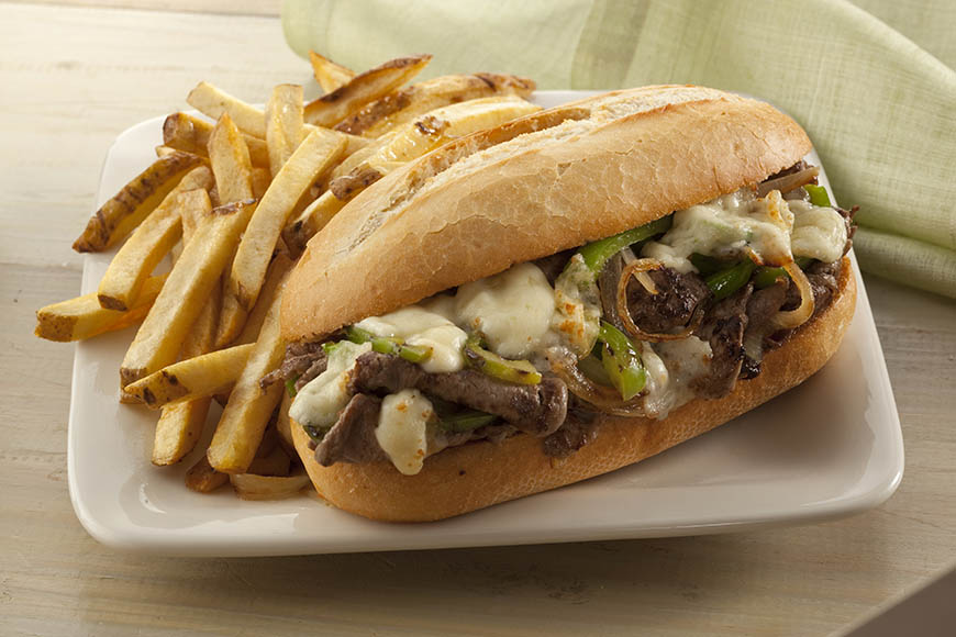 philly cheese steak with fries.