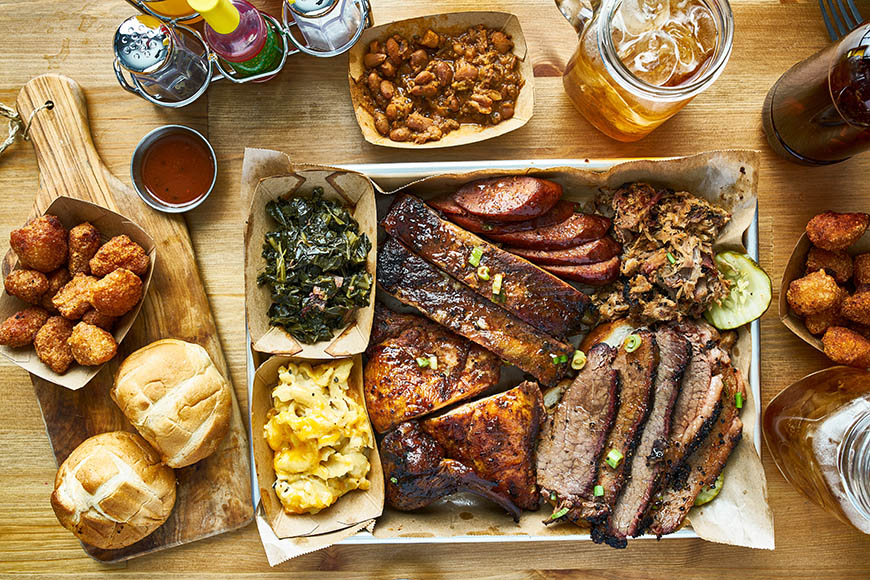 barbecue meal in texas.