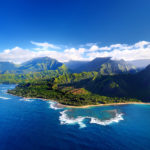 Aerial view of Nā Pali Coast, Kauai