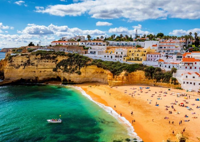 Sunny beach in portugal