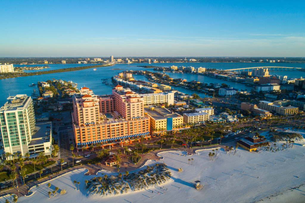 Resorts and condos at Clearwater Beach, Florida