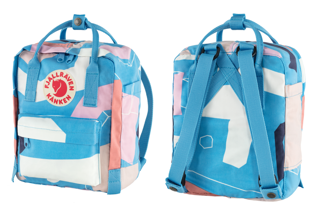 A front and back view of the Kånken Art Mini Backpack