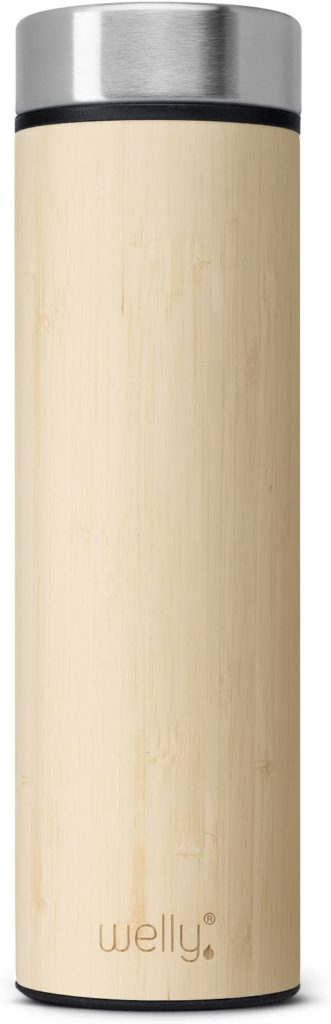 Welly Vacuum Insulated Stainless Steel Bamboo Water Bottle