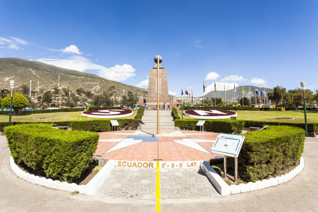 Middle of the World City at the equator in Ecuador