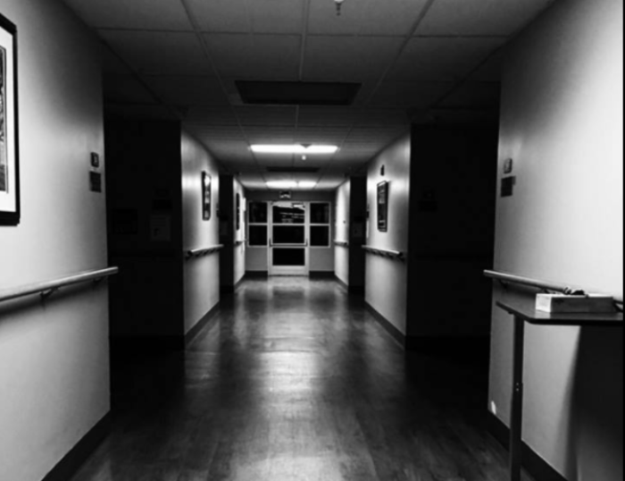 Interior hallway at Asylum 49 haunted house in Utah