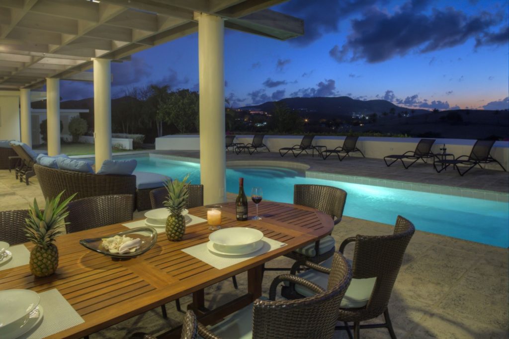 Poolside patio at The Buccaneer Beach and Golf Resort, St. Croix 
