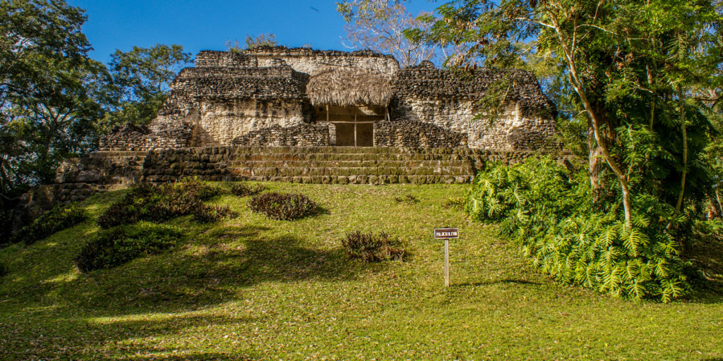 Structure  in the Archaeological Park in the Maya Biosphere Reserve in Uaxactún, Guatemala